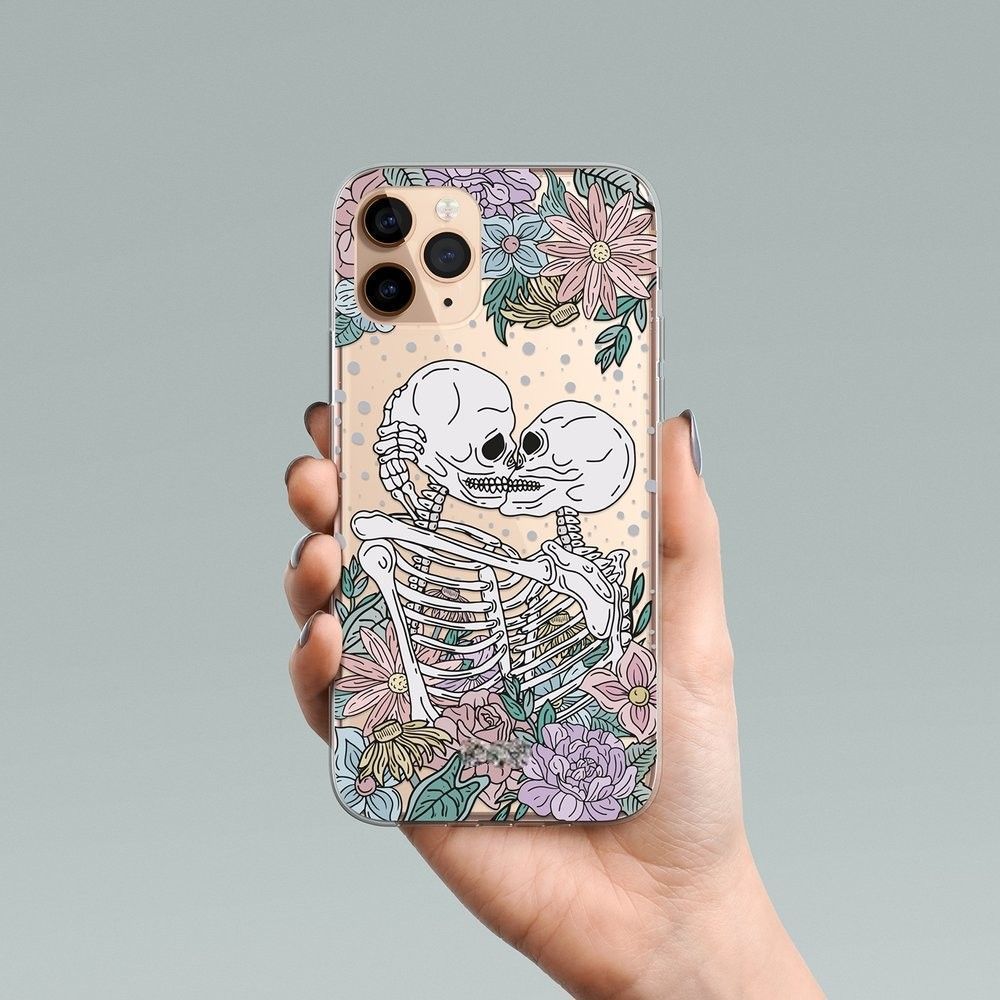 Чохол для iPhone 13 Поцілунок скелетів Halloween
