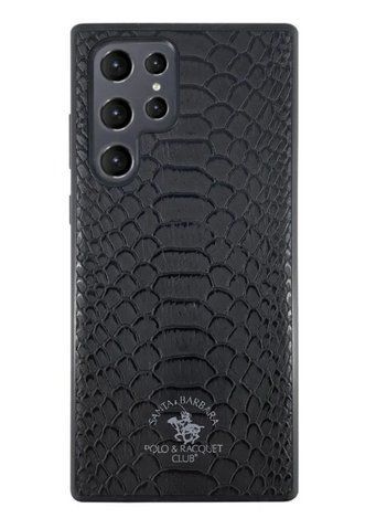 Чехол для Samsung Galaxy S21 Ultra Santa Barbara Polo Knight Leather case Черный