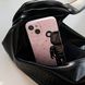 Чехол для iPhone 15 Bearbrick с точечным узором Розовый