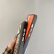 Кожаный чехол для iPhone 12 The North Face с защитой на бортиках Оранжевый