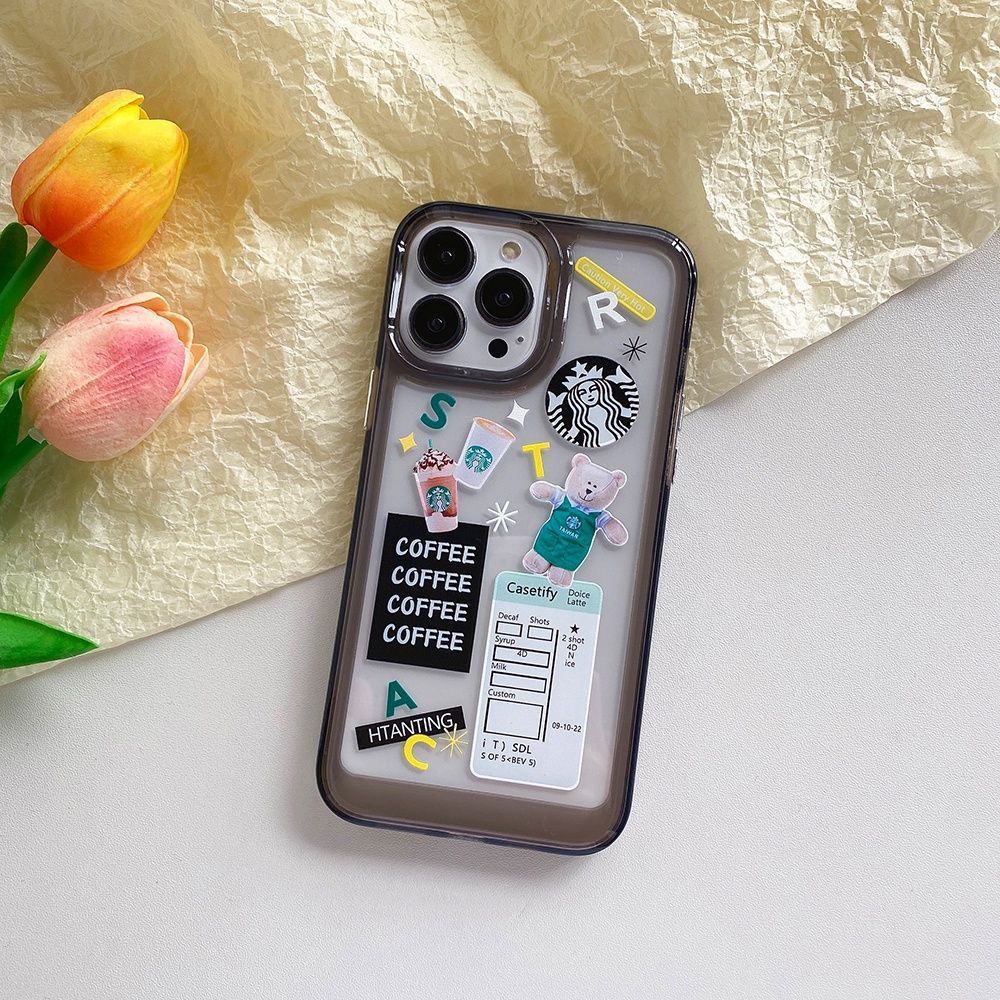 Чохол для iPhone 14 Starbucks Coffee Bear Прозорий
