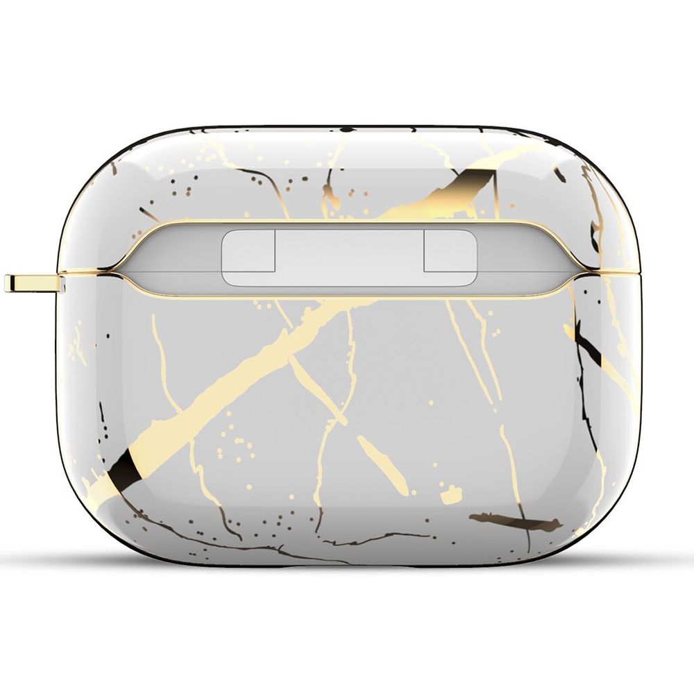 Дизайнерский мраморный чехол белого цвета для Apple AirPods 3