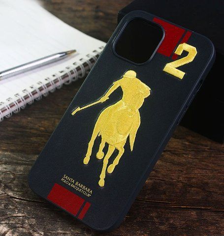 Кожаный чехол Santa Barbara Polo Garner для iPhone 12 Pro blue