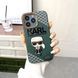 Чехол для iPhone 14 Pro Max Karl Lagerfeld с защитой камеры Зеленый с золотой каймой