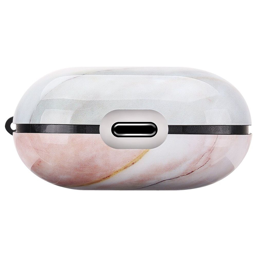 Розово-серый чехол с мраморным рисунком для Apple AirPods 1/2