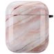 Чохол для Apple AirPods 1/2 з мармуровим малюнком Рожево-сірий