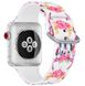 Силіконовий ремінець із квітковим візерунком для Apple Watch 42-45 мм (Series 6/5/4/3/2)