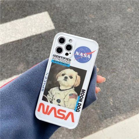 Білий чохол NASA "Місячний пес" для iPhone 12 Pro