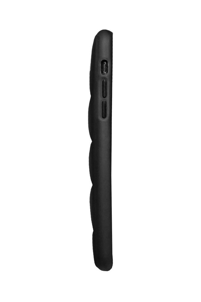 Черный пуферний чехол-пуховик для iPhone 12
