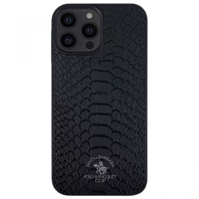 Черный кожаный чехол Santa Barbara Polo Knight для iPhone 12 Pro Max