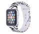 Полосатый ремешок "Зебра" из силикона для Apple Watch 38-41 мм (Series 6/5/4/3/2)