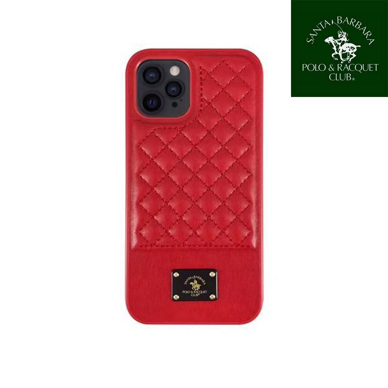 Кожаный чехол для iPhone 12 Pro Max Santa Barbara Polo Bradley Красный