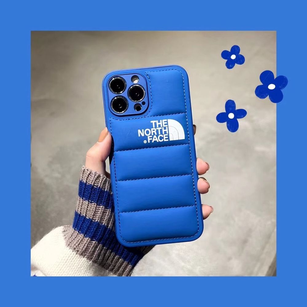Пуферний чохол-пуховик для iPhone 12 Pro Max The North Face Синій