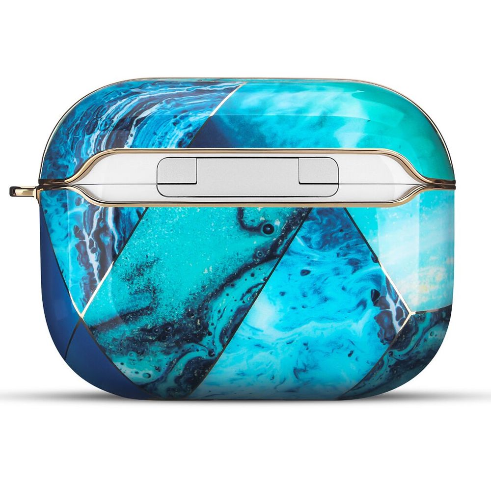 Дизайнерский мраморный чехол бирюзового цвета для Apple AirPods Pro
