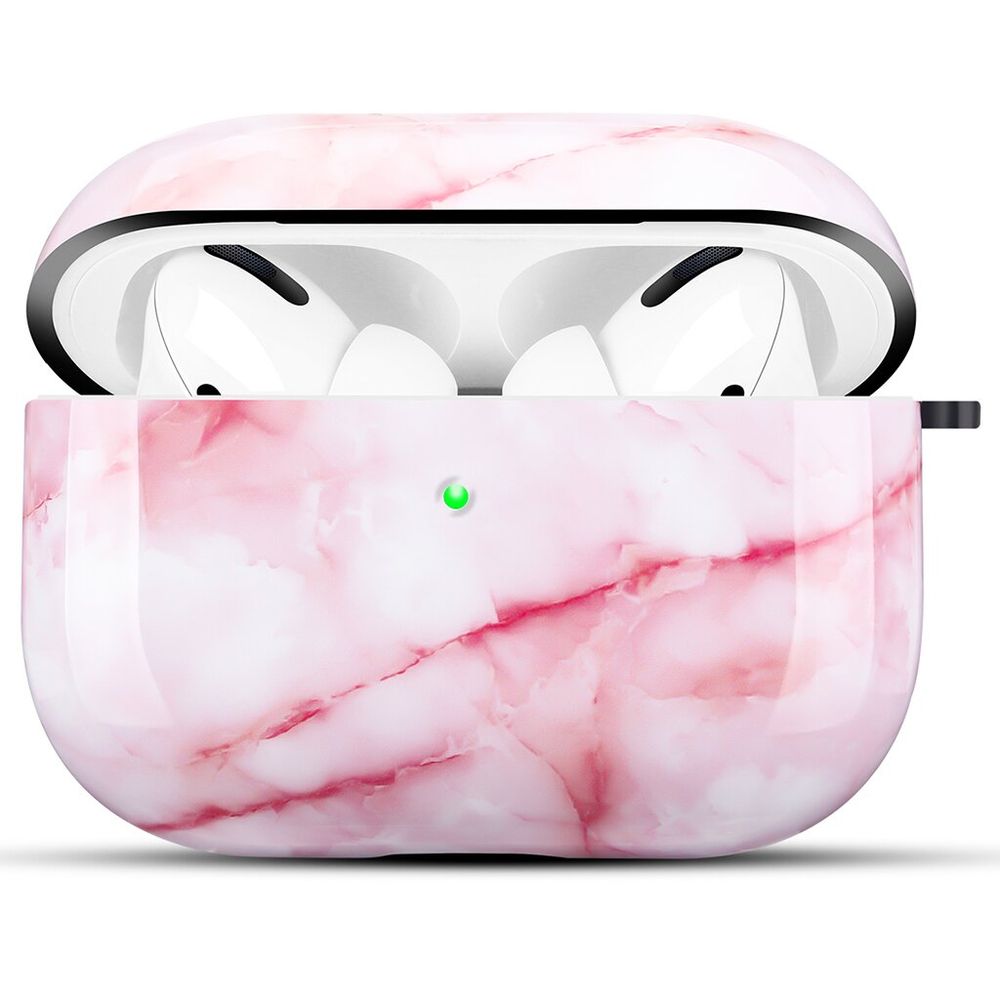 Дизайнерський чохол для Apple AirPods Pro Рожевий мармур