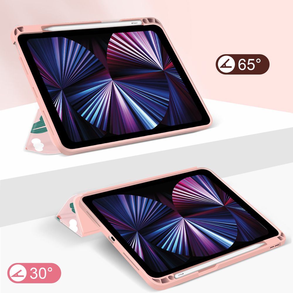 Чехол-книжка для iPad Pro 11/Air 4-5 (10.9) 11" Кактусы Розовый Magnetic Case