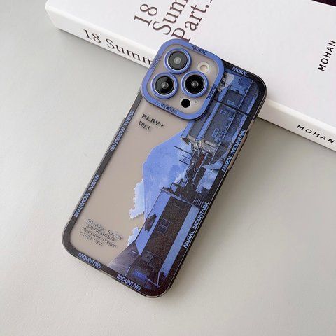 Чохол для iPhone 13 Pro Mural Mountain Синій