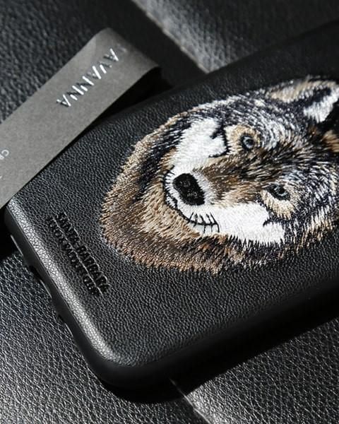 Чохол для iPhone 12 Pro Santa Barbara Polo з вишивкою "Вовк" Чорний