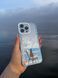 Чехол для iPhone 14 Морской закат с черной кошкой