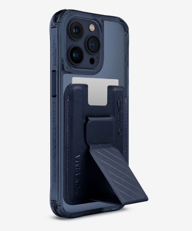 Чохол для Iphone 15 Pro 6.1 Skinarma Saido Mag-Charge + Kado Magnetic Cardholder Blue