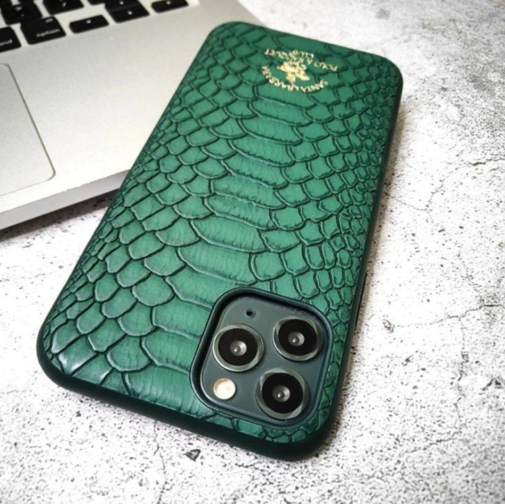 Зеленый чешуйчатый чехол Santa Barbara Polo Knight для iPhone 11 Pro Max