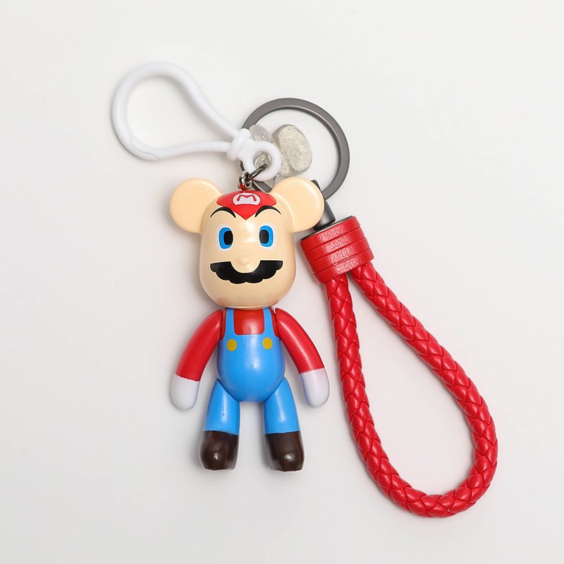 Брелок (ключница) Супер Марио Bearbrick мишка с подвеской и карабином