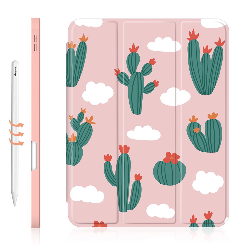 Чехол-книжка для iPad Pro 10.5/Air 3 10.5" Кактусы Розовый Magnetic Case