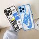 Чехол для iPhone 12 Nike с защитой камеры Прозрачно-синий