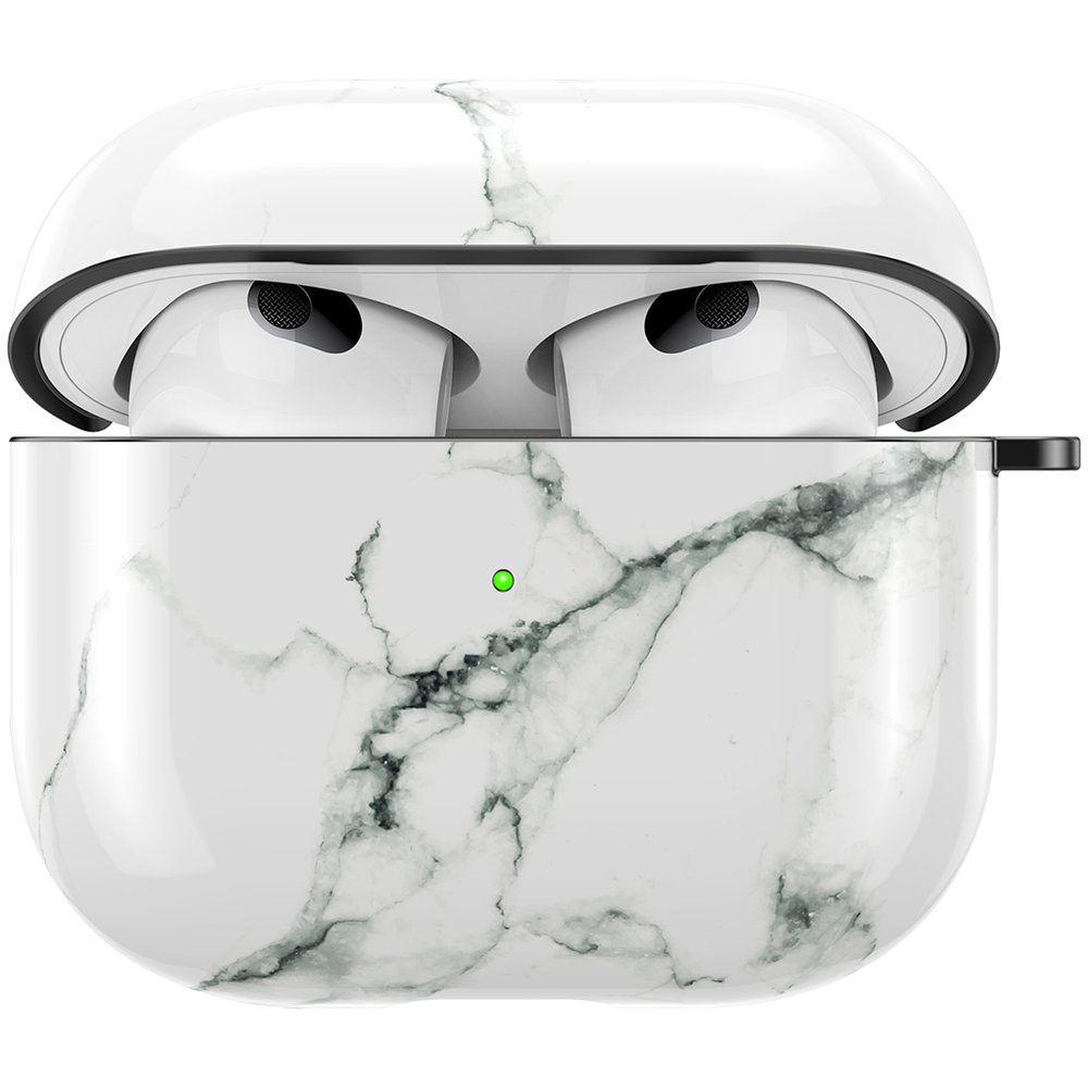 Дизайнерский чехол для Apple Airpods 3 Белый мрамор