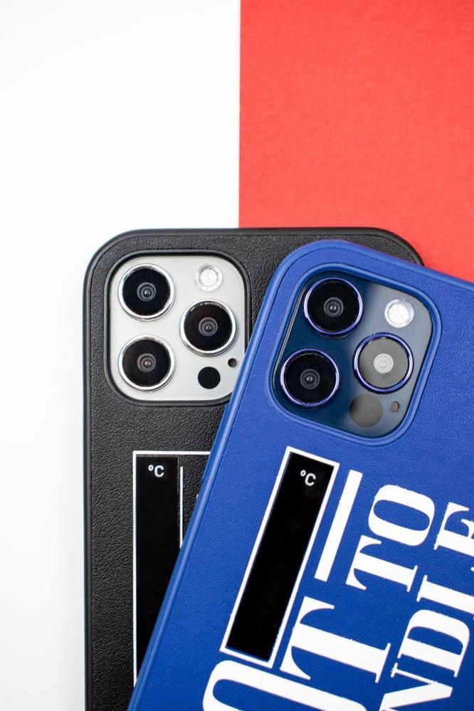 Кожаный синий чехол Santa Barbara Polo Egan "Hot" для iPhone 11 Pro Max с термометром