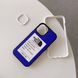 Флуоресцентный кожаный чехол для iPhone 12 The North Face Синий