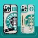 Чехол для iPhone X/XS Starbucks с защитой камеры Прозрачно-зеленый