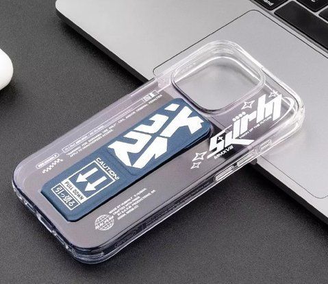 Чехол для iPhone 15 Pro Skinarma Cosmo (Grips-Tand) Blue