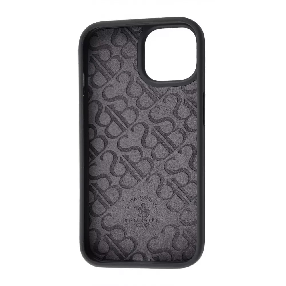 Чехол для iPhone 15 Pro Max Santa Barbara Polo Blaise Leather з підставкою Black