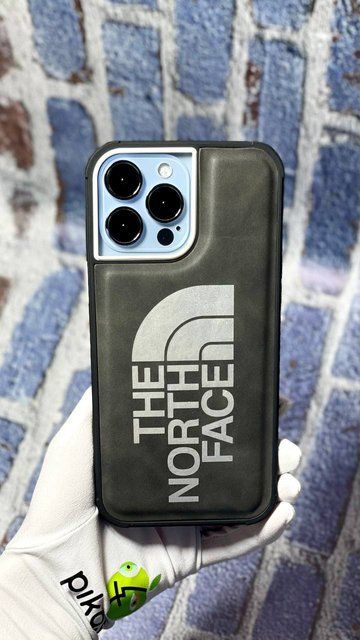 Кожаный чехол для iPhone 12 Pro Max The North Face с защитой на бортиках Черный