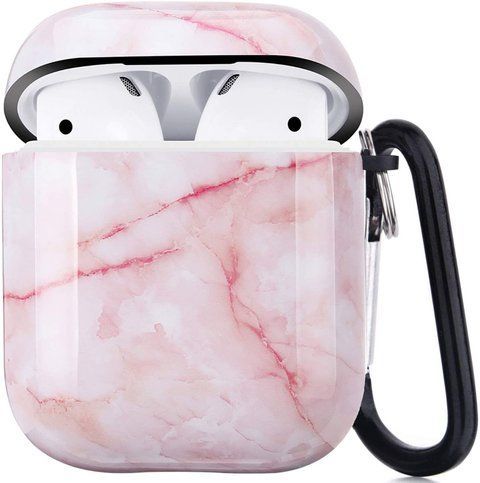 Дизайнерский чехол Розовый мрамор для Apple AirPods 1/2