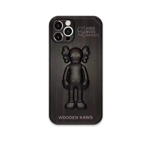 Чехол для iPhone 11 Pro Wooden Kaws Черный