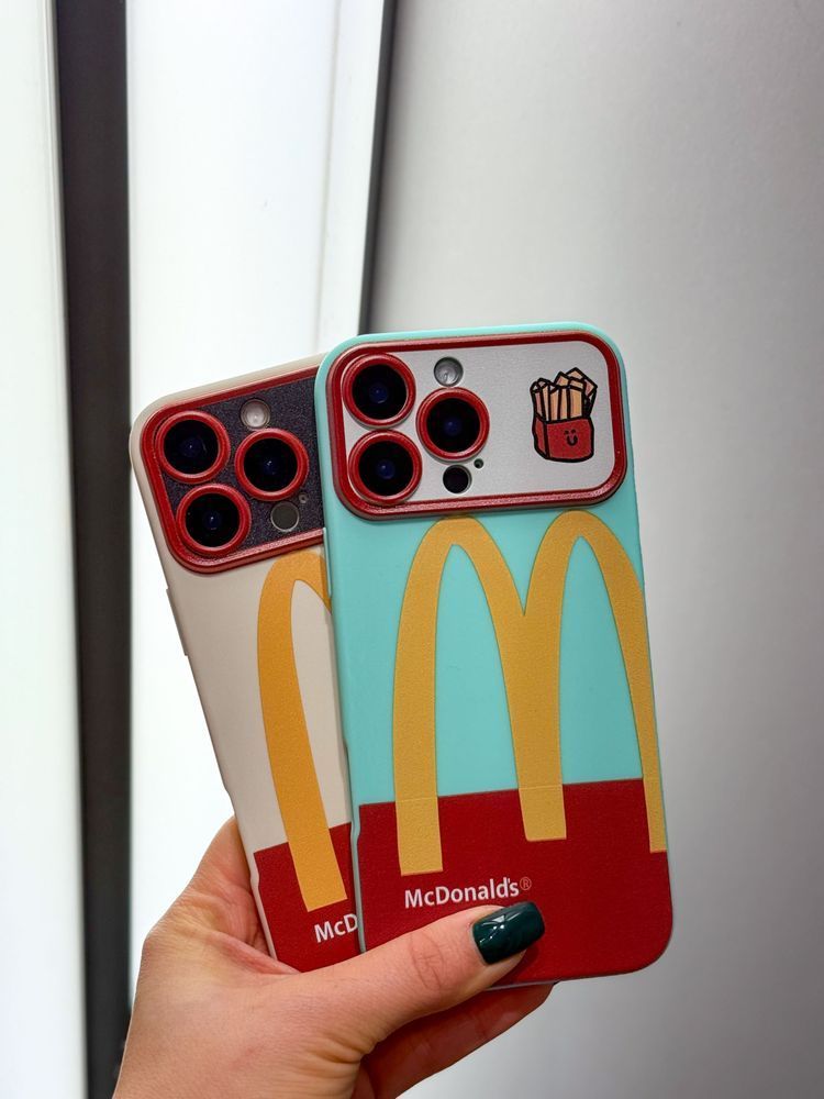 Чохол для iPhone 15 Pro Max McDonald's Large Window із захистом камери Блакитний