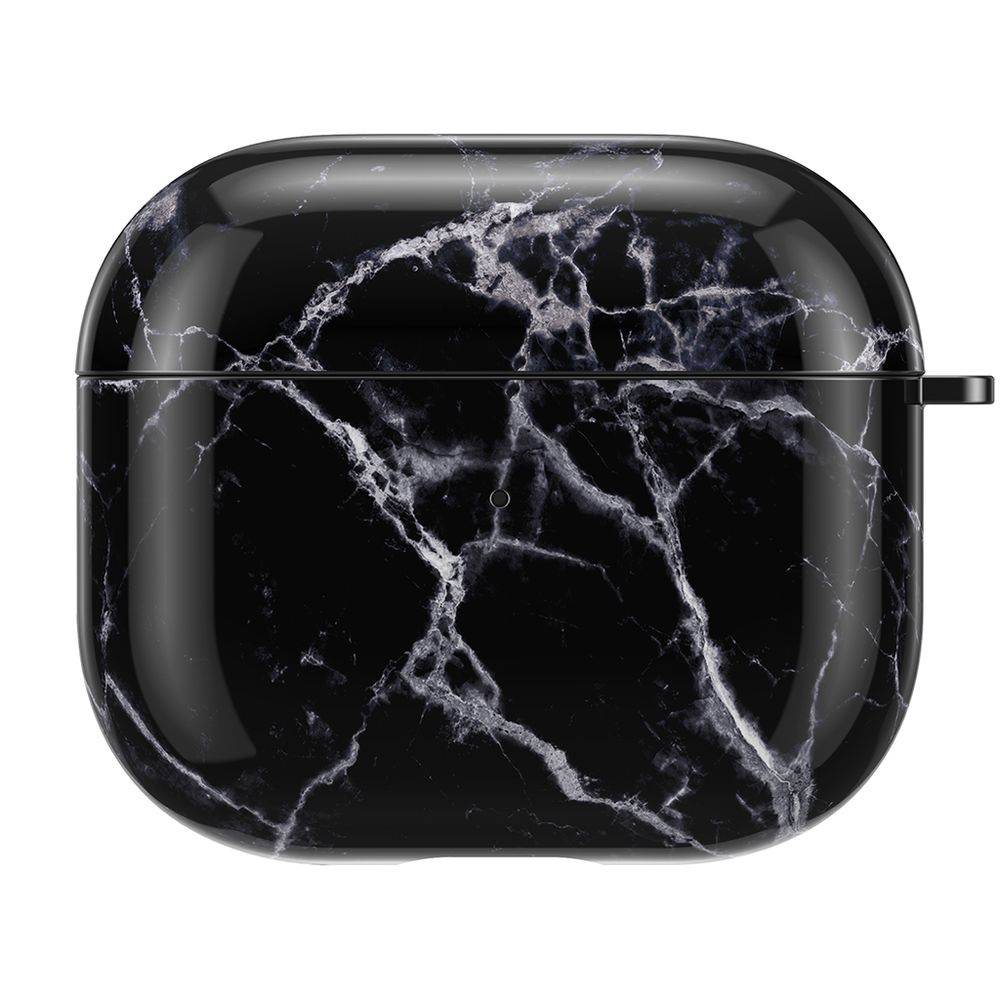 Дизайнерский чохол для Apple Airpods 3 Чорний мармур