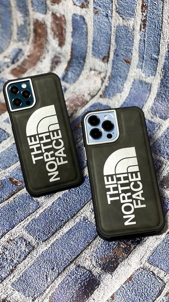 Кожаный чехол для iPhone 12 Pro The North Face с защитой на бортиках Черный