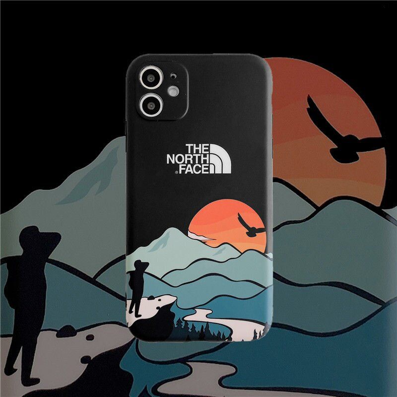 Чехол The North Face "Закат" для iPhone 7/8 черного цвета