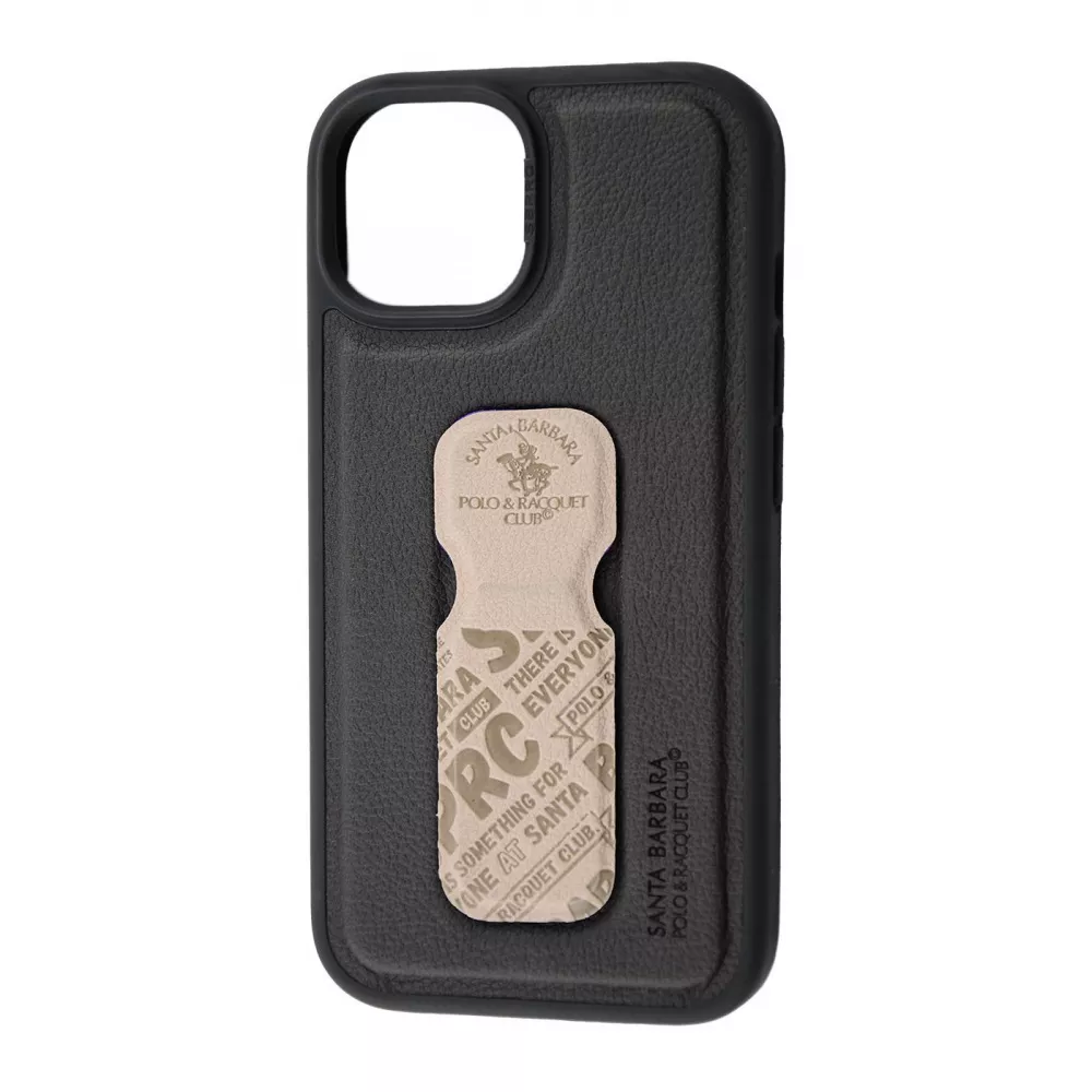 Чехол для iPhone 15 Pro Max Santa Barbara Polo Blaise Leather с подставкой Brown