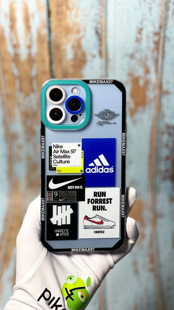 Чохол для iPhone 13 Mini Nike Air Jordan із захистом камери Прозоро-чорний
