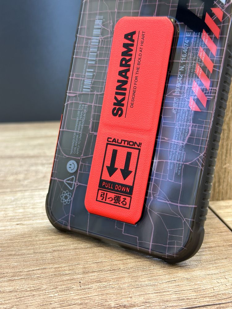 Чехол Skinarma Ryoiki для iPhone 13 Pro Black + Red с магнитной подставкой