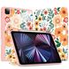 Чехол-книжка для iPad Pro 11/Air 4-5 (10.9) 11" Оранжевый с цветами Magnetic Case