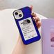 Флуоресцентный кожаный чехол для iPhone XR The North Face Синий