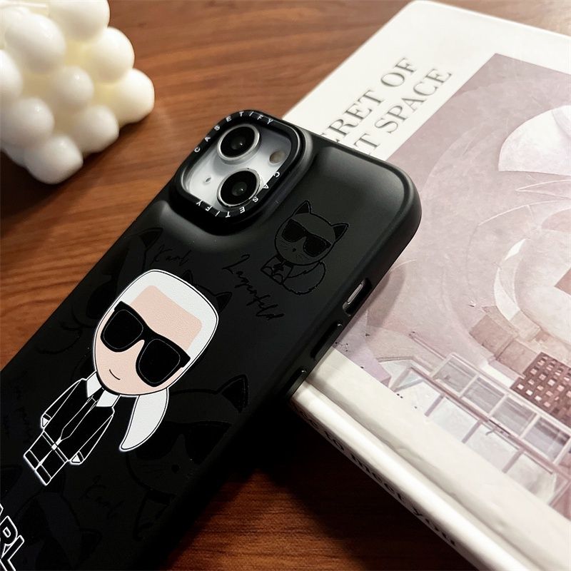 Чехол для iPhone 12 Pro Max Karl Lagerfeld с защитой камеры Черный