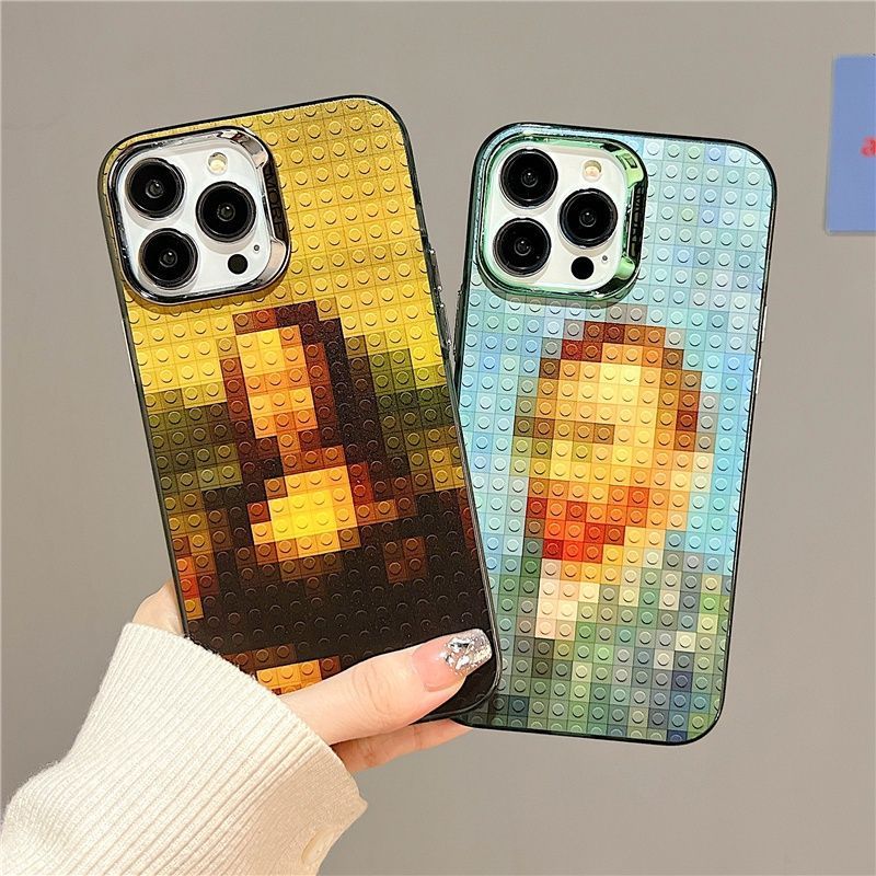 Чехол для iPhone 13 Mosaic Mona Lisa Oil Painting