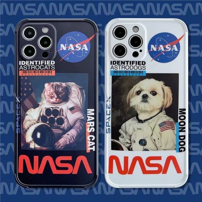 Черный чехол NASA "Марсианский кот" для iPhone 12 Pro