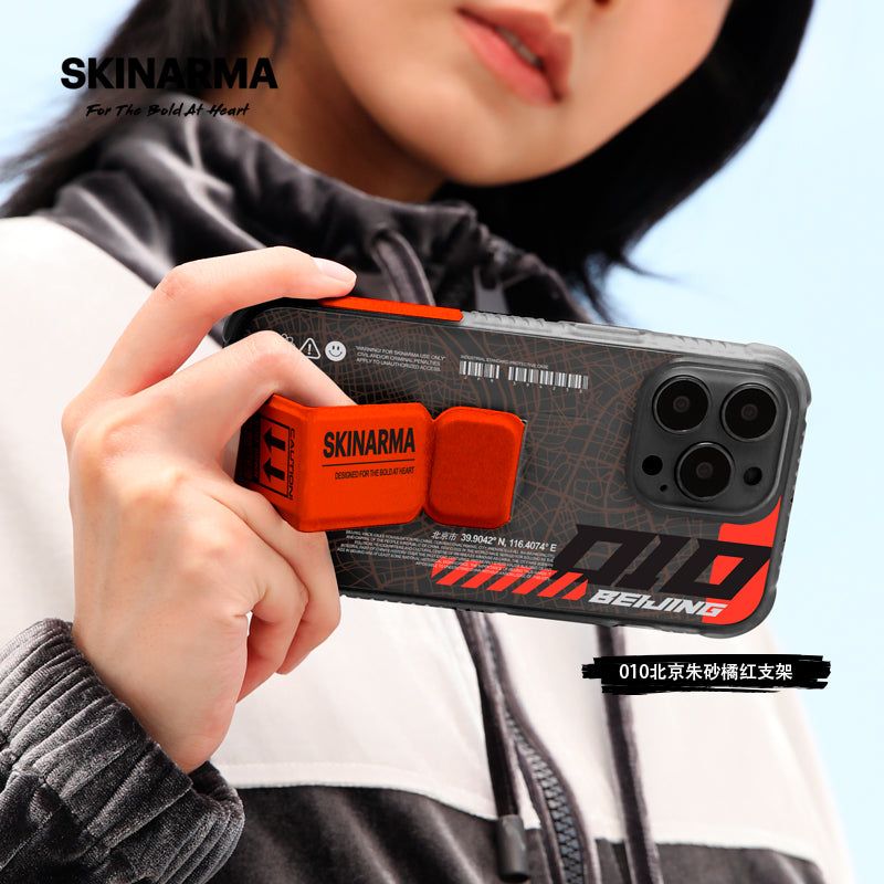 Чохол Skinarma Ryoiki для iPhone 13 Pro Black + Red з магнітною підставкою